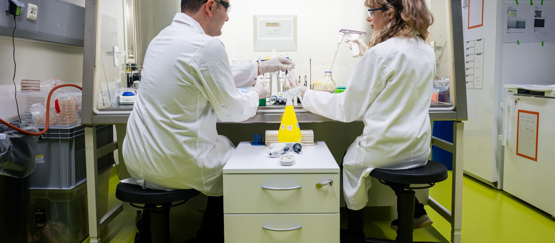 Researchers in the laboratory 