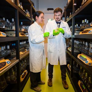 two people in the shaker room