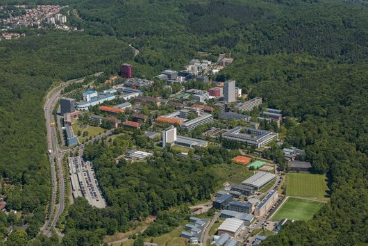 Aerial view of the Campus Saarbrücken