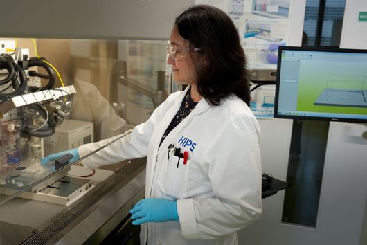 Nesterkina in the lab.