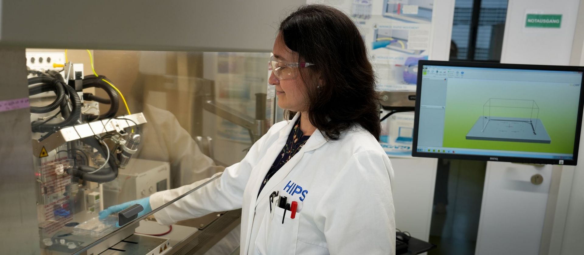 Nesterkina in the lab.