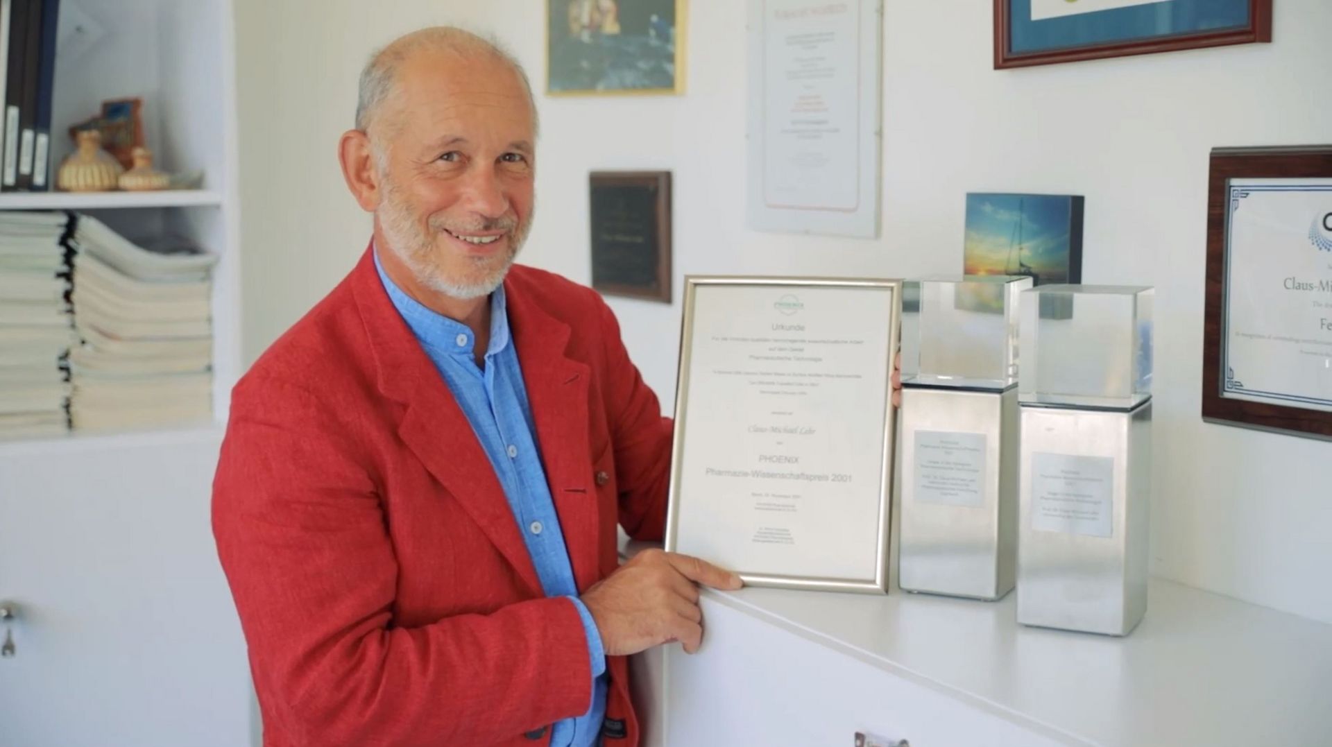 Porträt von Claus-Michael Lehr bei seiner Auszeichnung